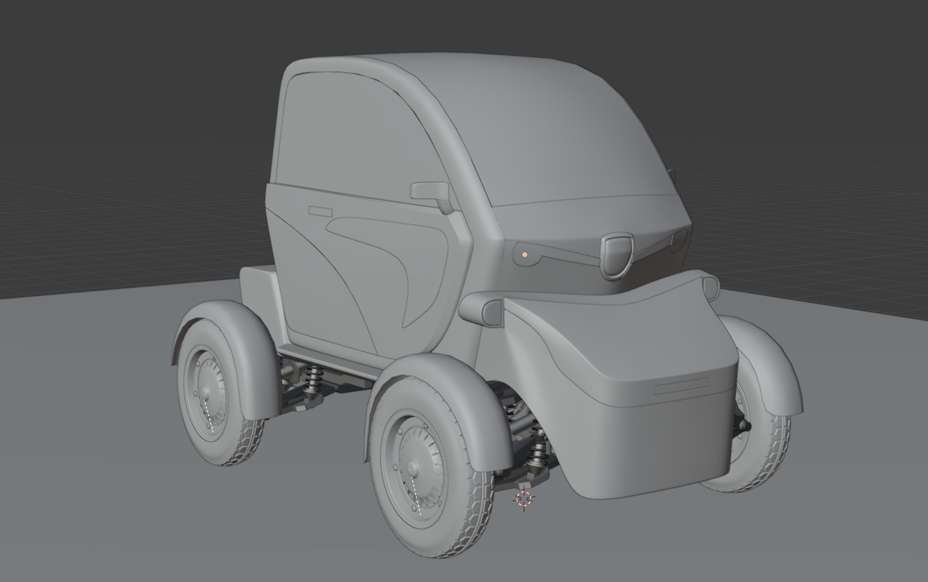 mini car 3D model_4