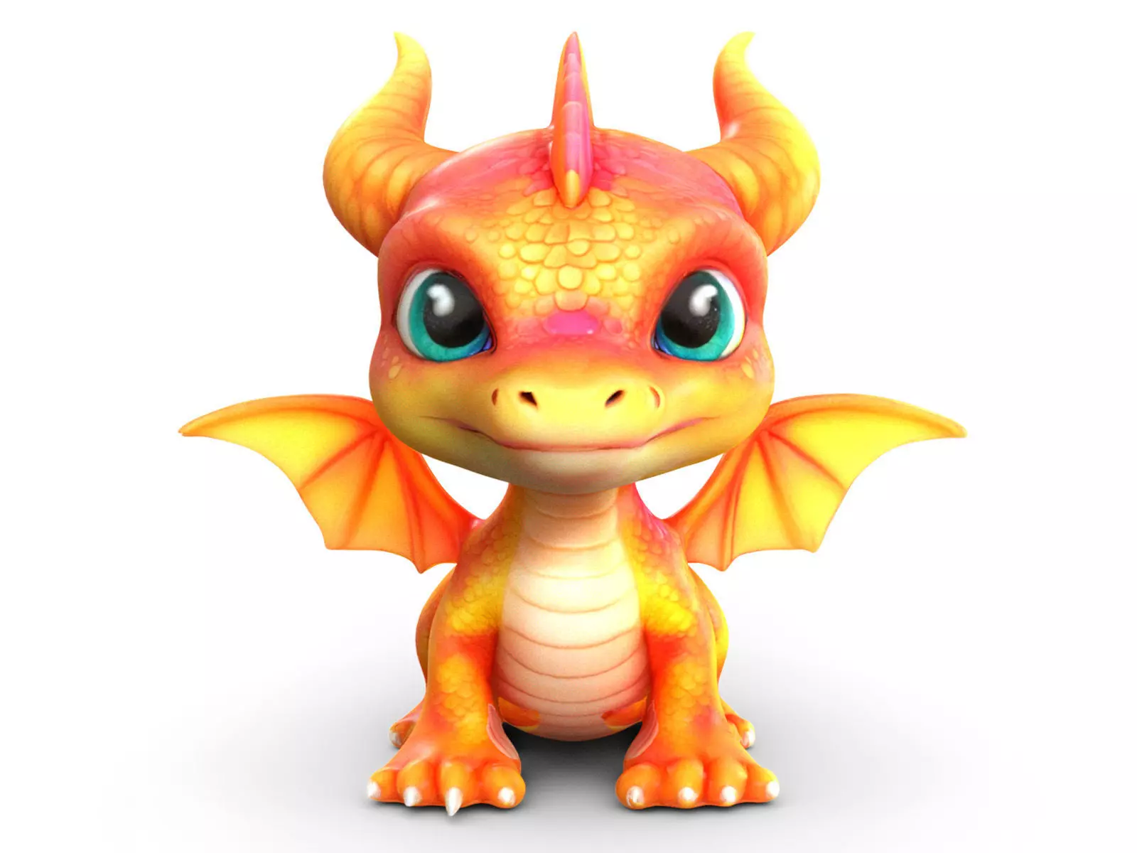 Adorable Baby Dragon 1 Low-poly 3D model