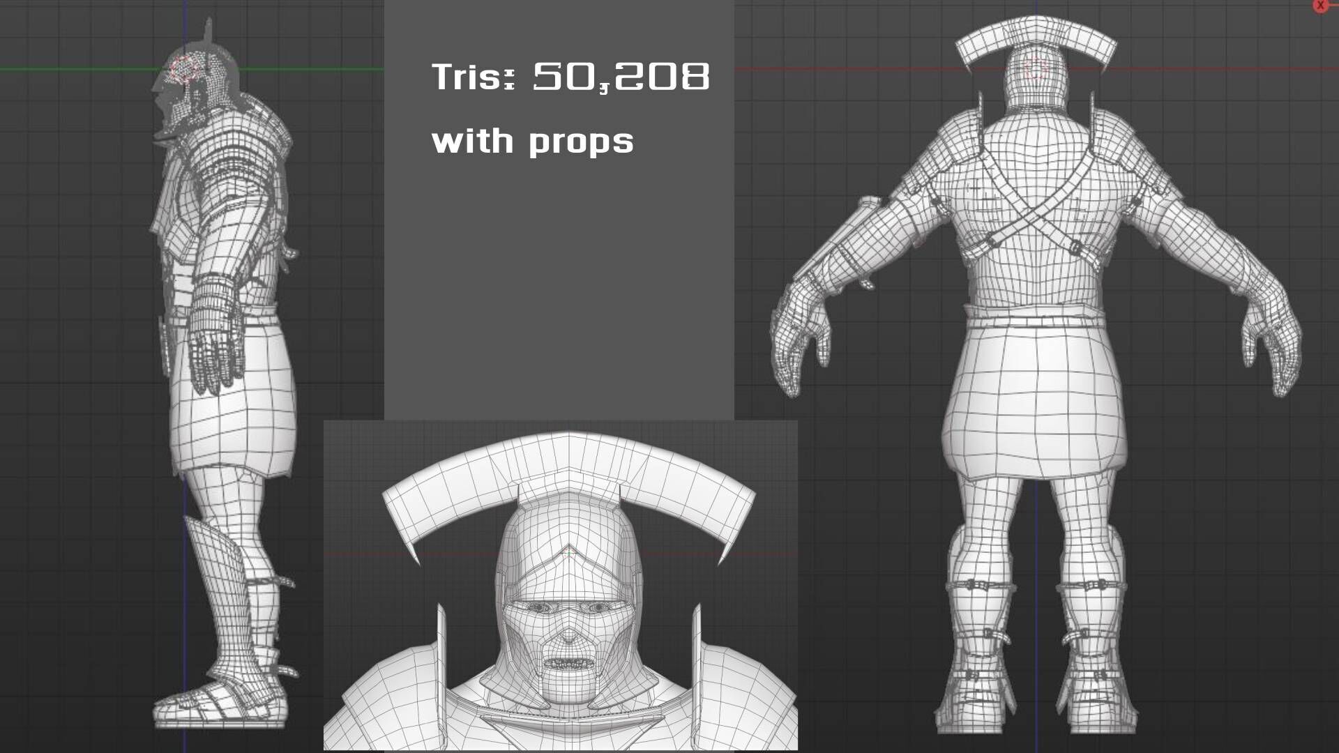 Uruk hai Low-poly 3D model_20