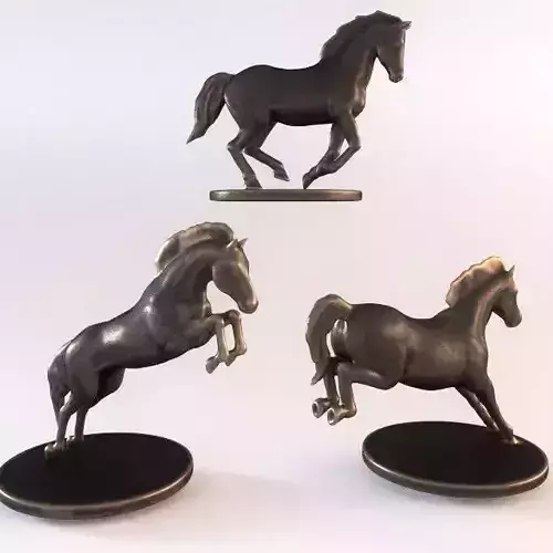 3 horse statuette 3D model