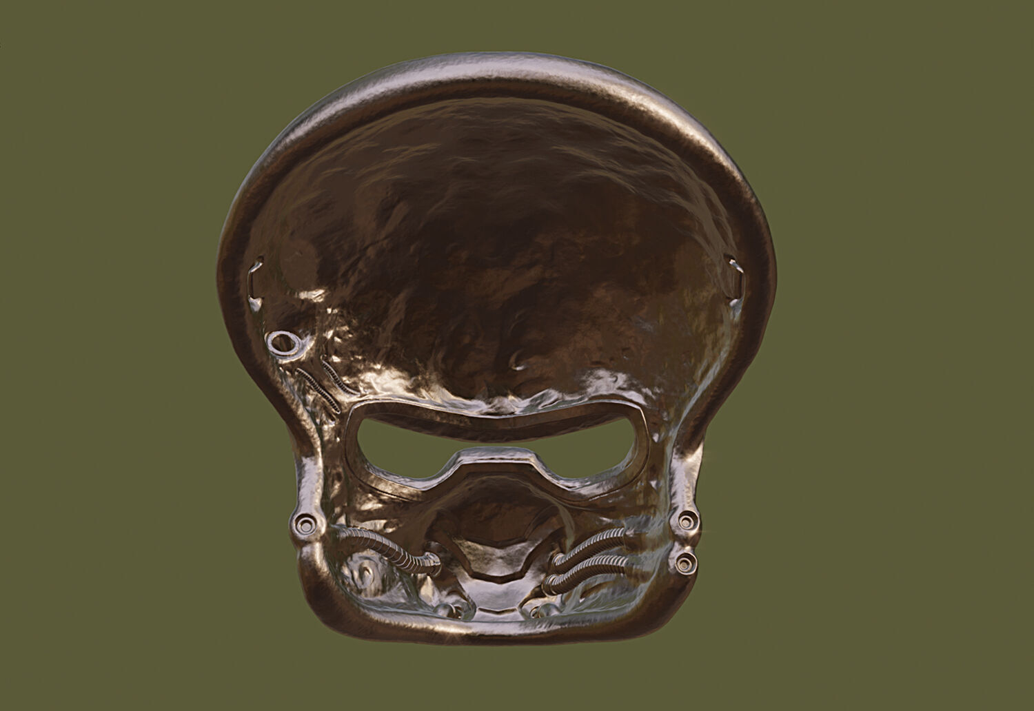 Screen accurate PREDATOR 2 mask 3D print model_3