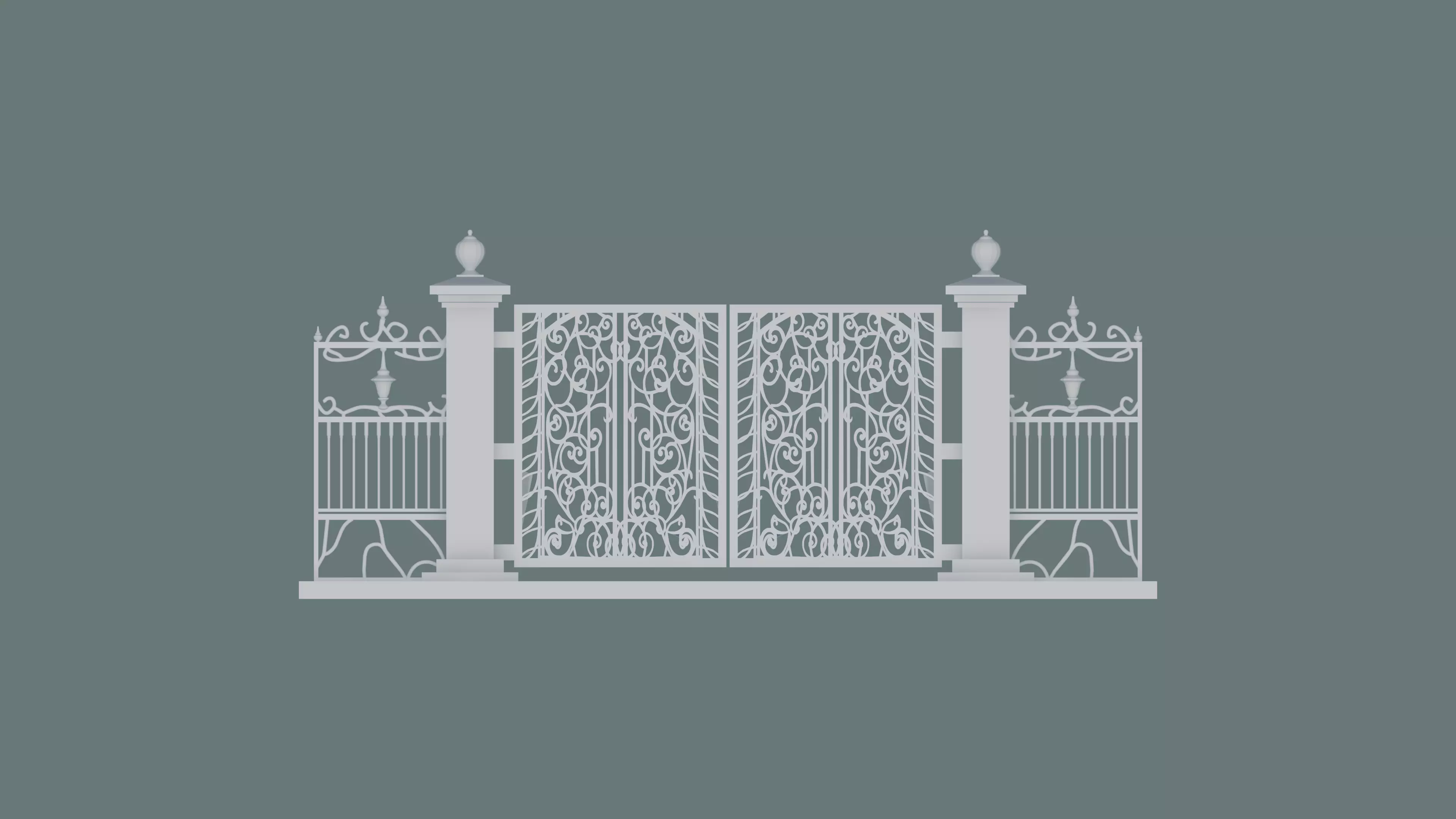 Modern Iron Gate Designs for Home Entrance 3D print model