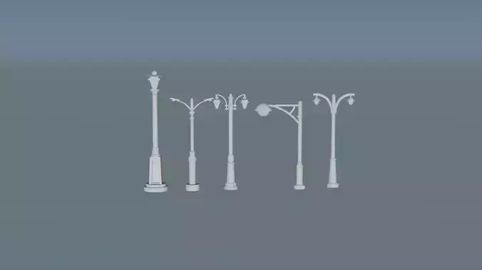 Historic Oakland Iron Street Light pole 3D print model