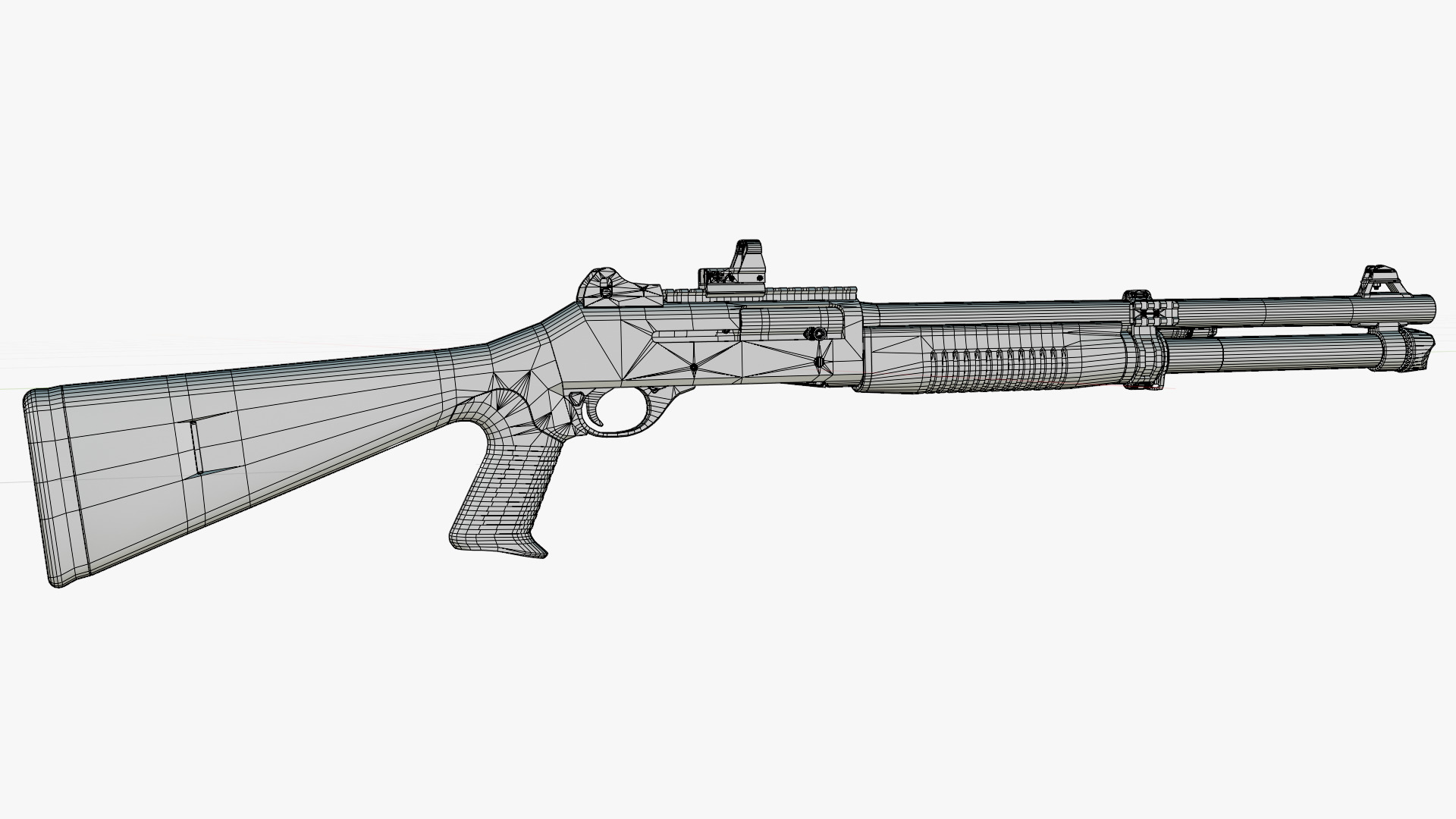 Benelli M4 Low-poly 3D model_21