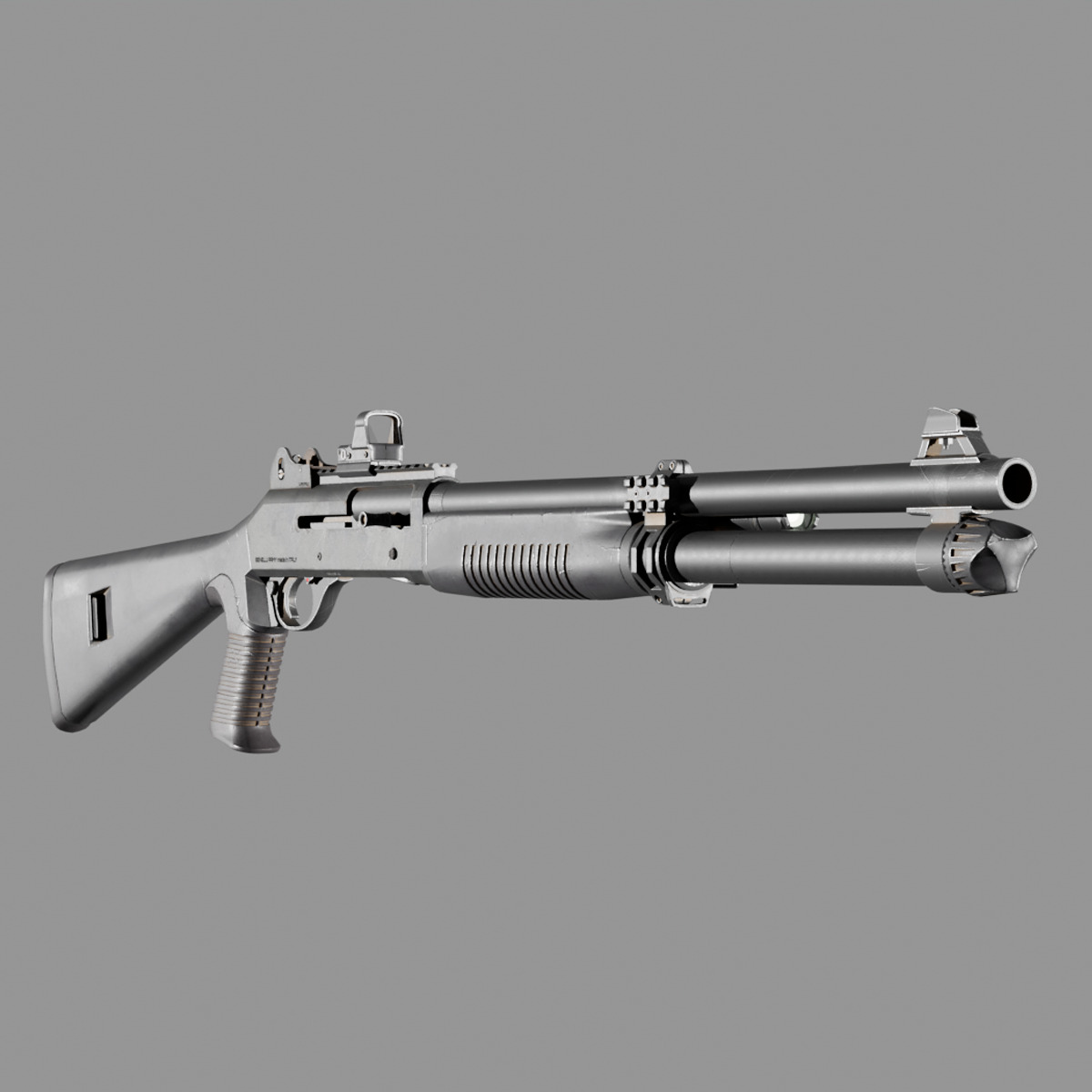 Benelli M4 Low-poly 3D model_1