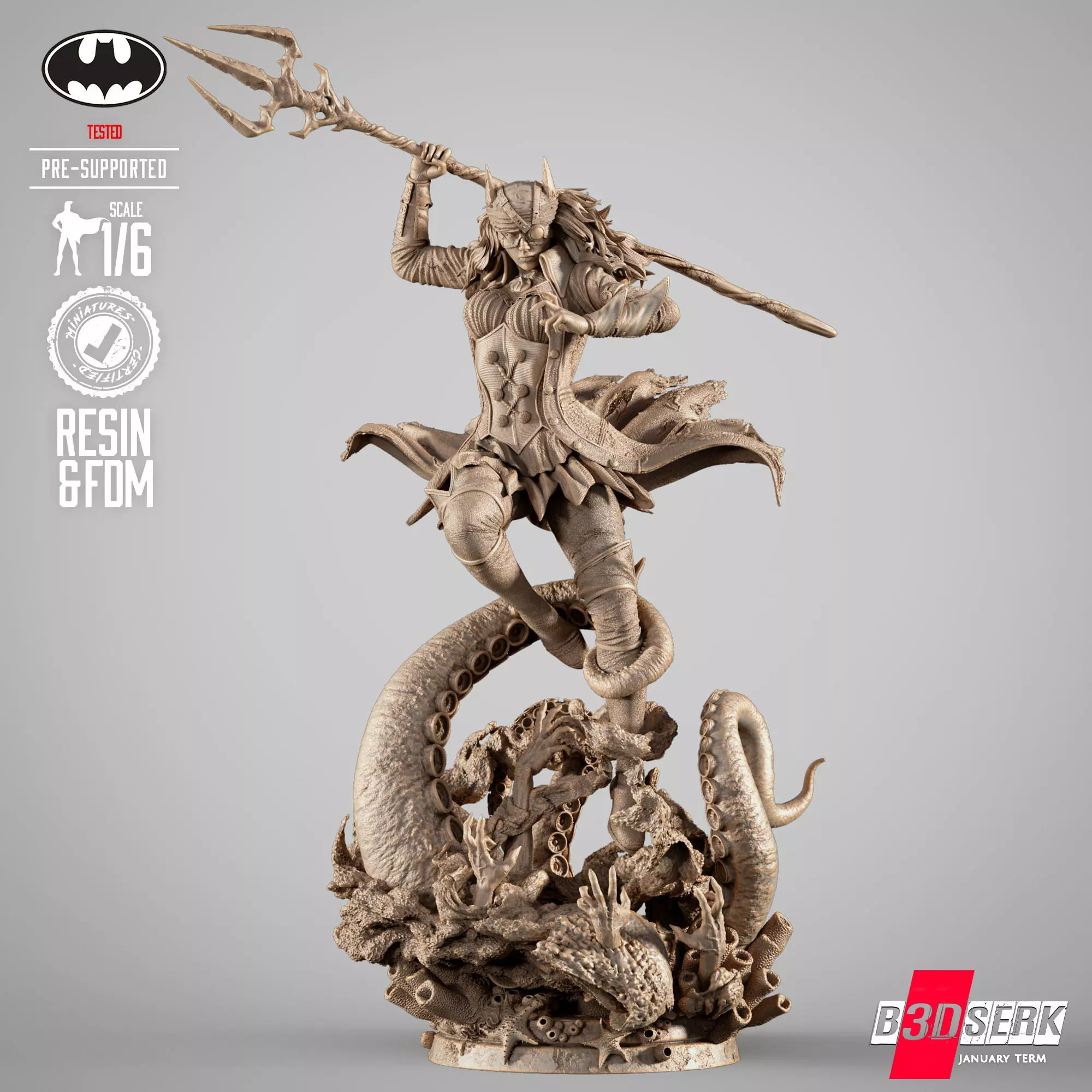 B3DSERK Drowned Sculpture 3D print model