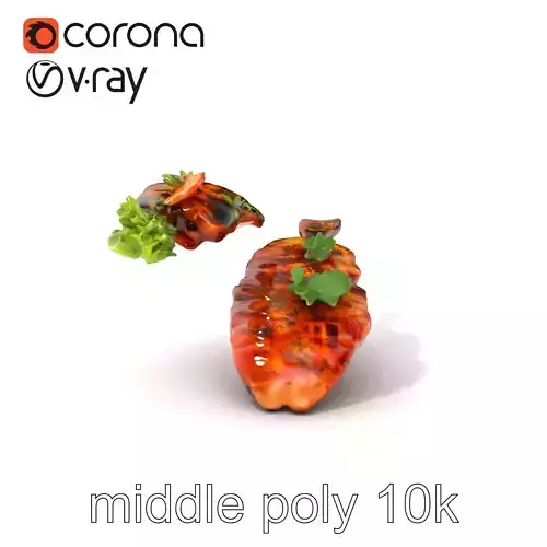 Gourmet BBQ Wooden Serving Plate model pack