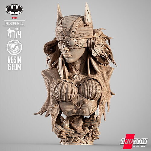 B3DSERK Drowned Portrait Bust 3D print model