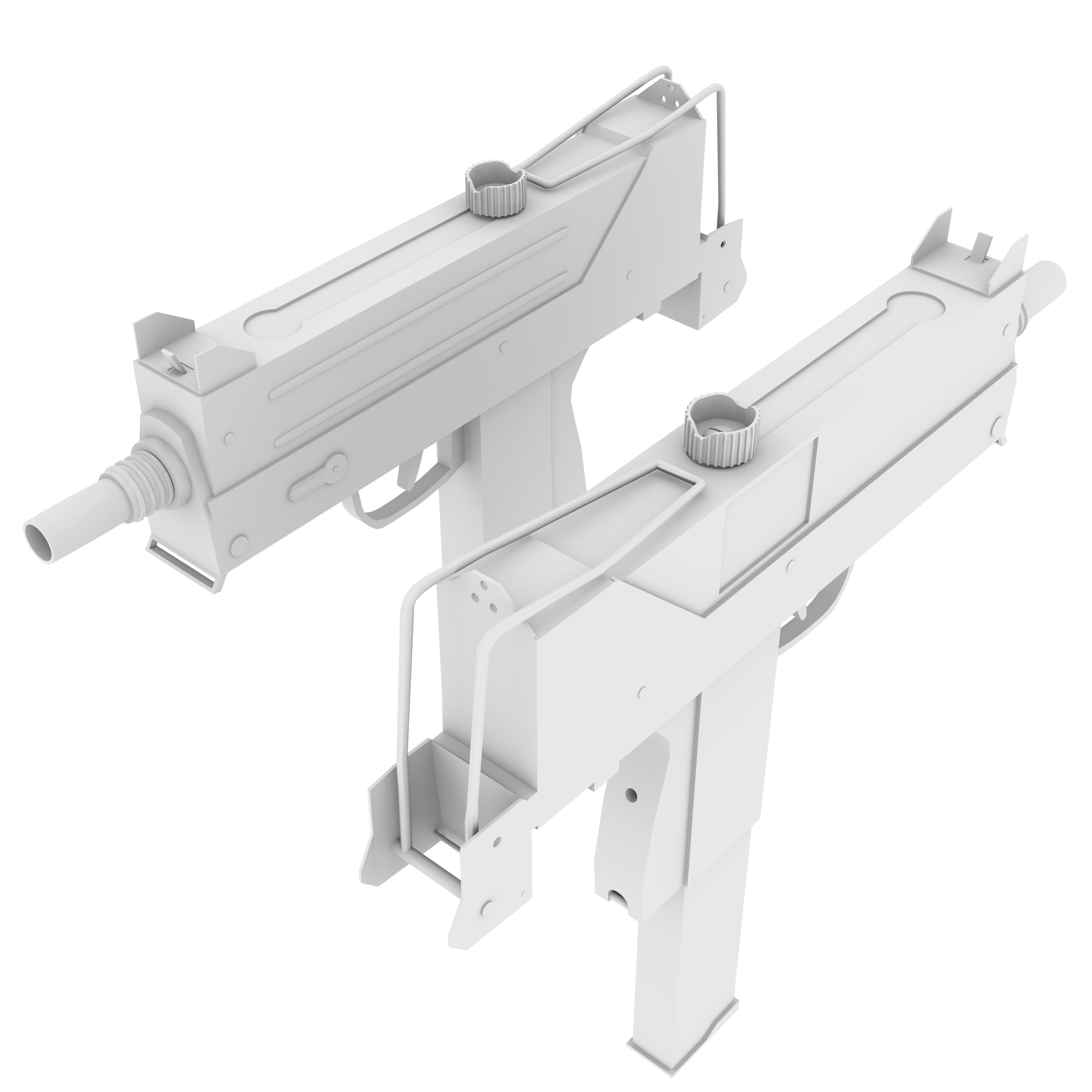 MAC-10 submachine gun 3D model_9