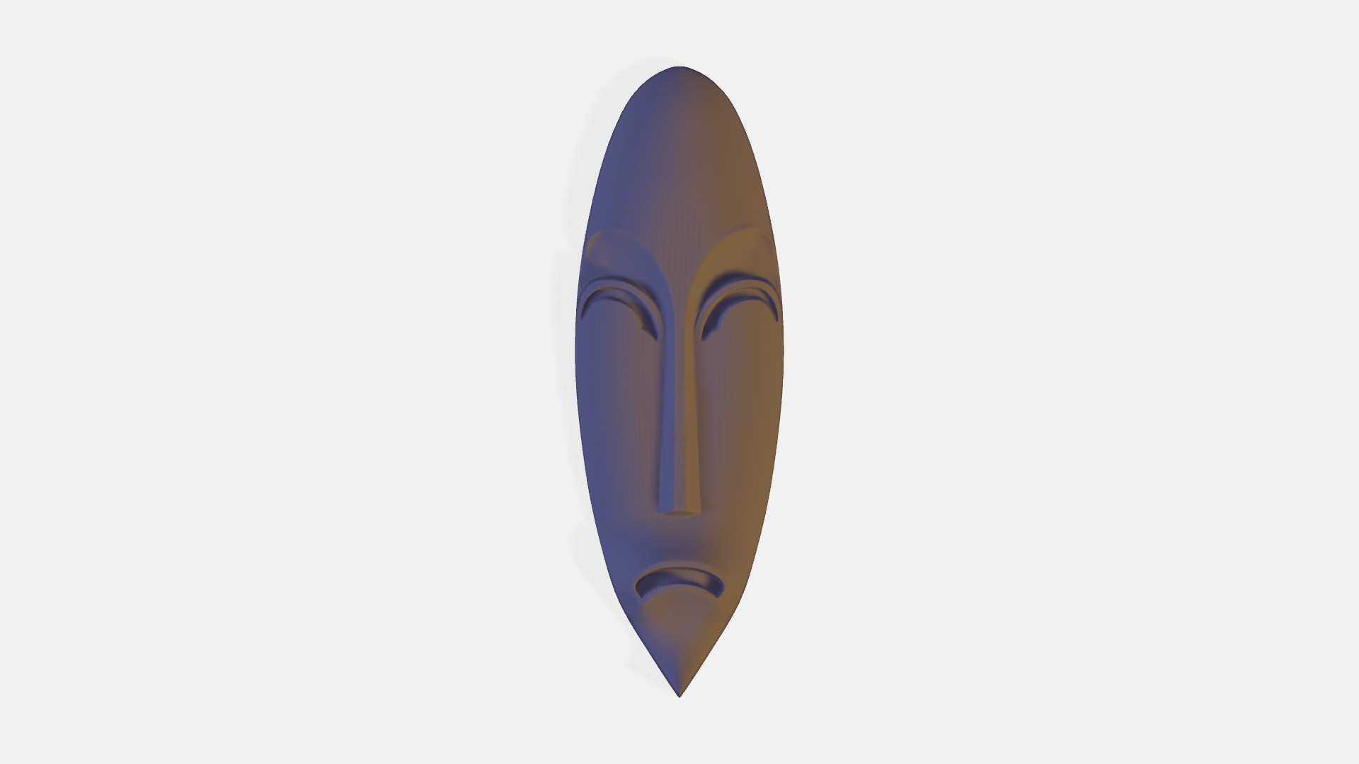 Abstract 3D Mask  A Minimalist Expression 3D print model_3