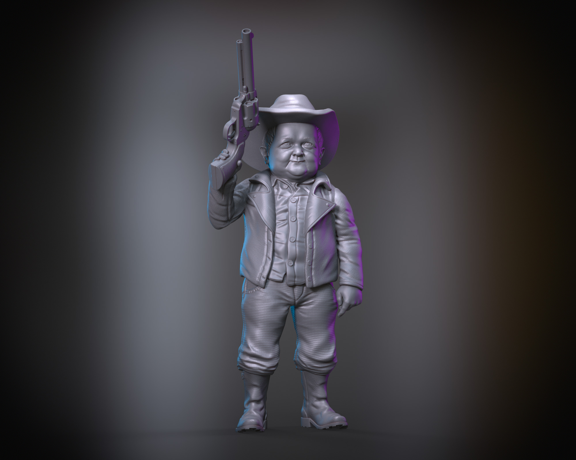 Hasbulla Cowboy Standing Confidently 3D print model_1
