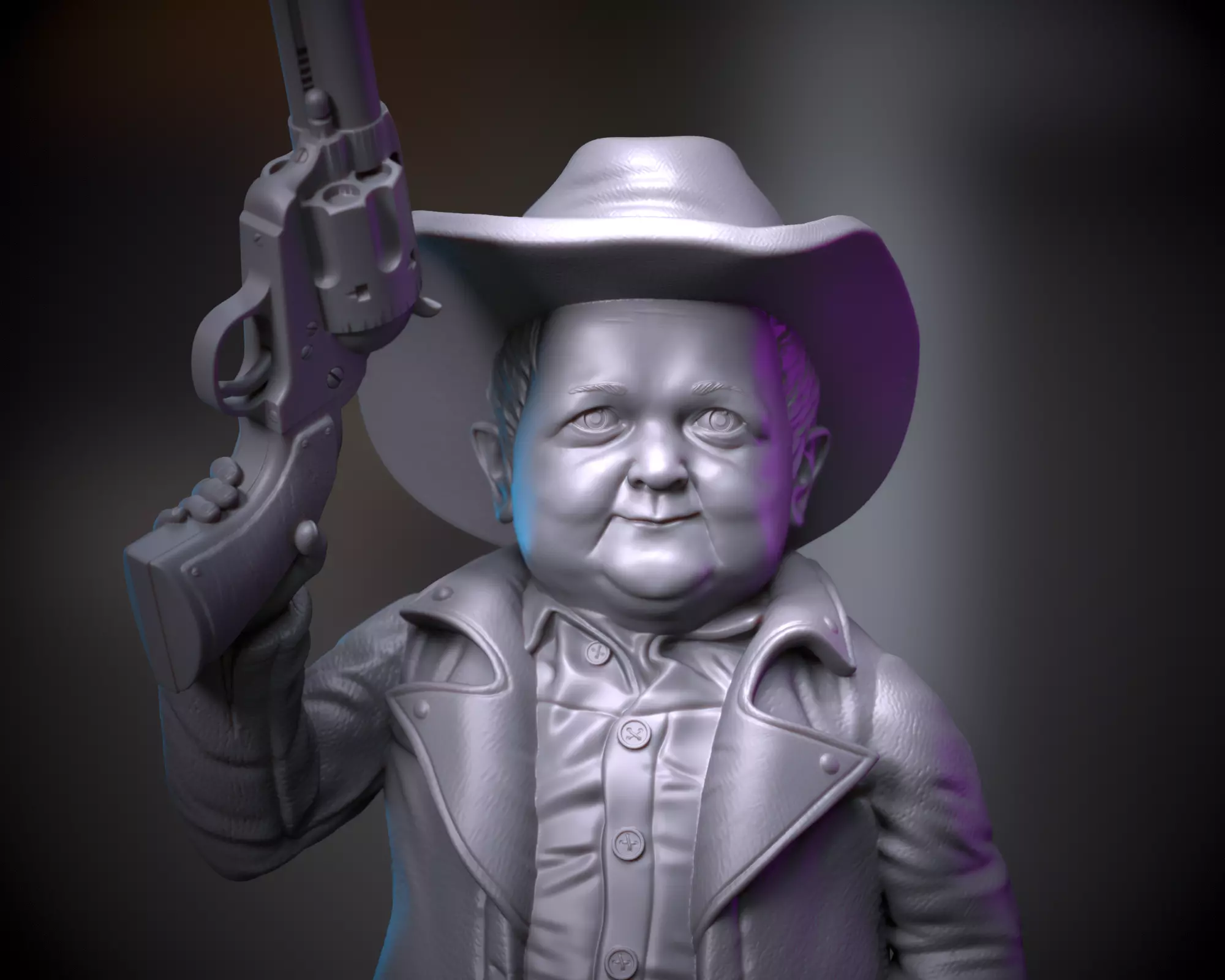 Hasbulla Cowboy Standing Confidently 3D print model_0