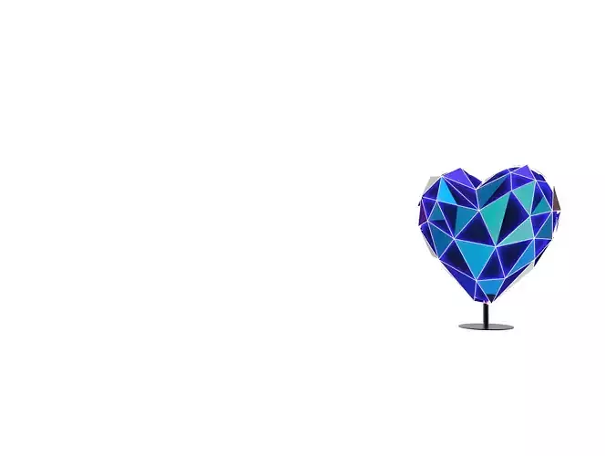low poly heart