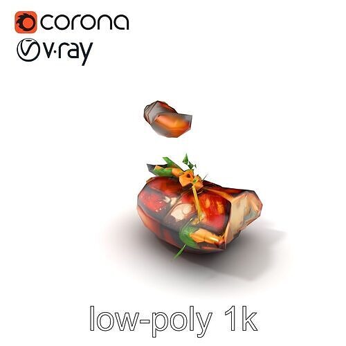 Gourmet BBQ Cuisine Presentation model pack Low-poly 3D model 5