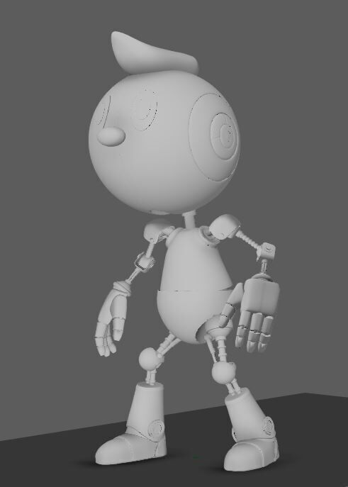 The Electrick State Cozmo Rigid 3D model_11