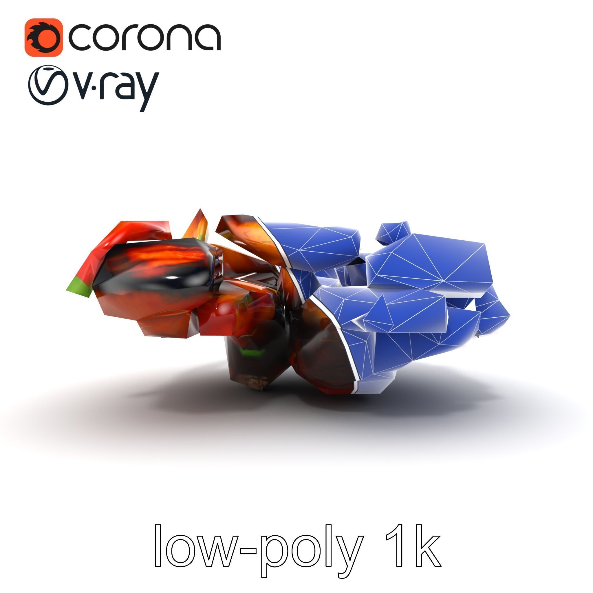 Gourmet BBQ Cuisine Presentation model pack Low-poly 3D model_25