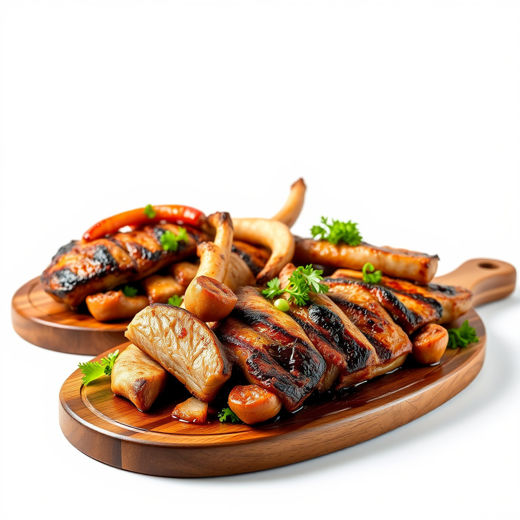 Gourmet BBQ Cuisine Presentation model pack Low-poly 3D model_4