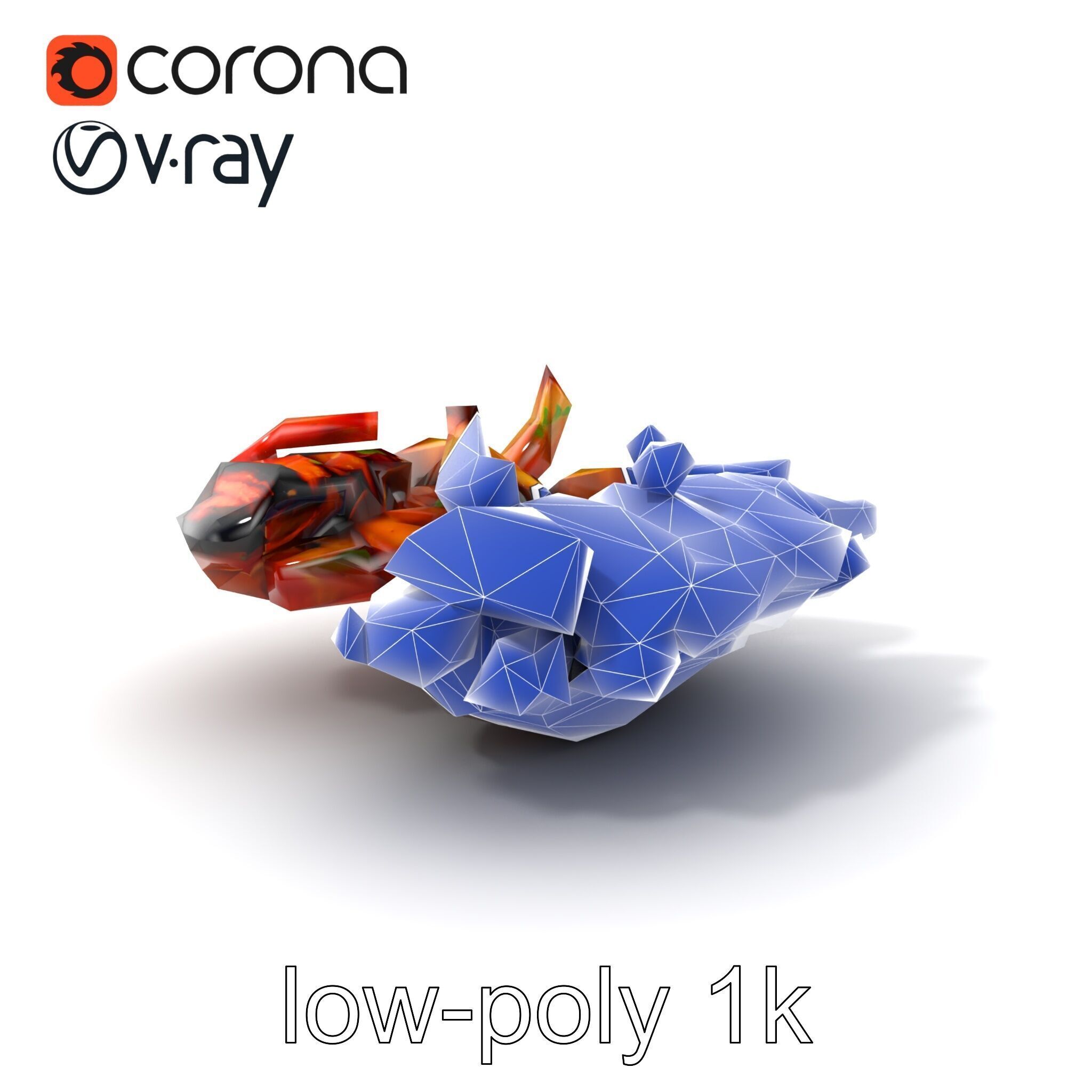 Gourmet BBQ Cuisine Presentation model pack Low-poly 3D model_7