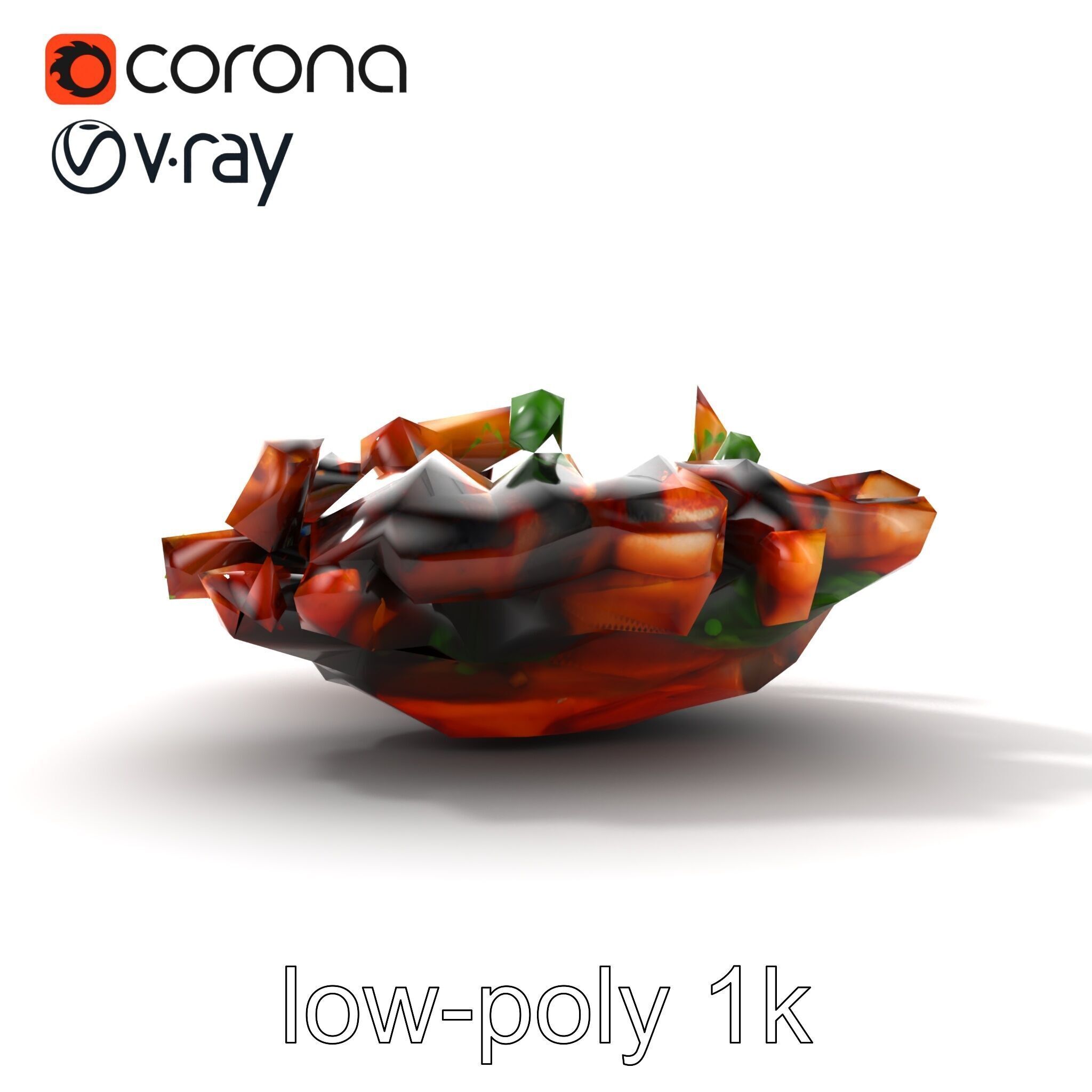 Gourmet BBQ Cuisine Presentation model pack Low-poly 3D model_21