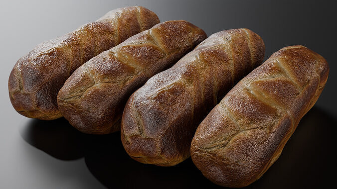 Baguette 3D model 6