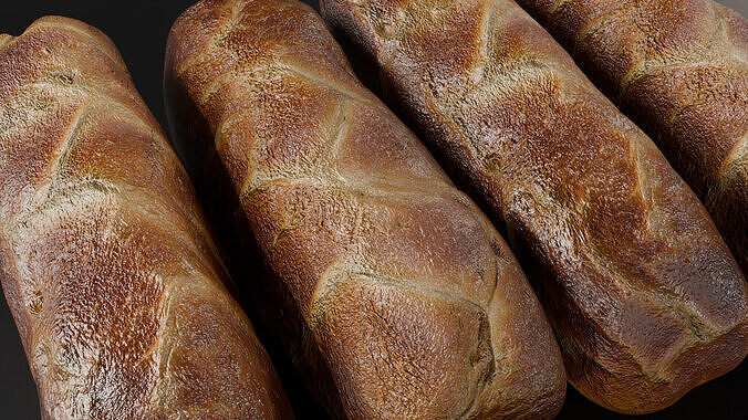 Baguette 3D model 4