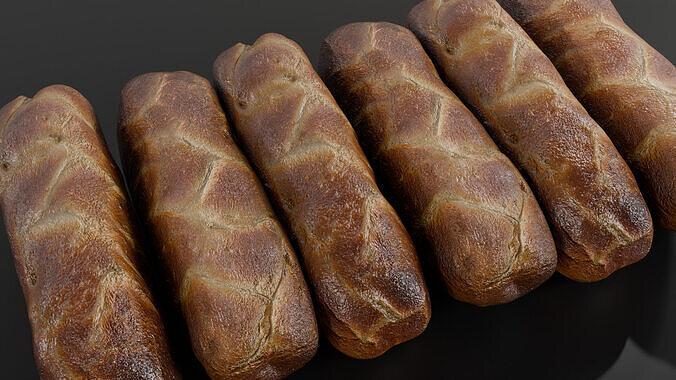 Baguette 3D model 7