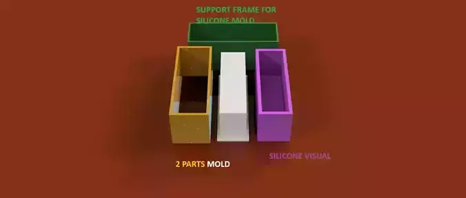 Rectangular Soap Mold  No Waste Perfectly Sized 75 gram