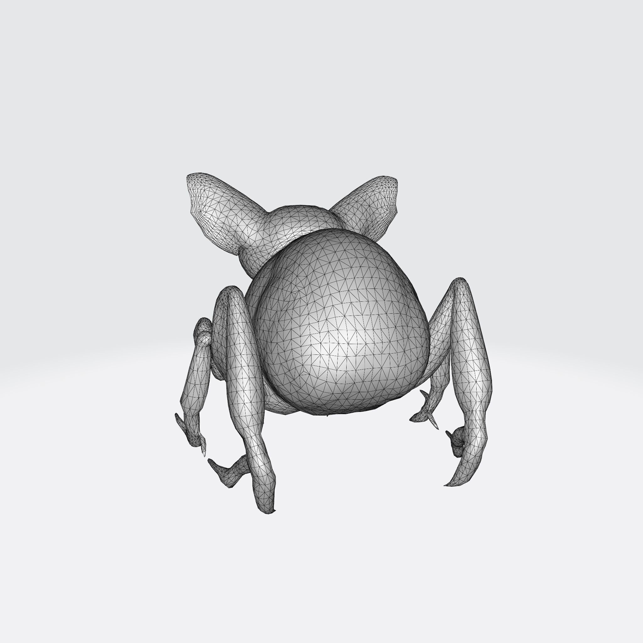 Hybrid Sphynx Cat Creature with Insect Legs 3D model_6