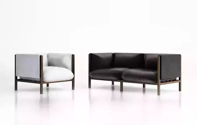 Loom armchair and sofa by Cult 3D model