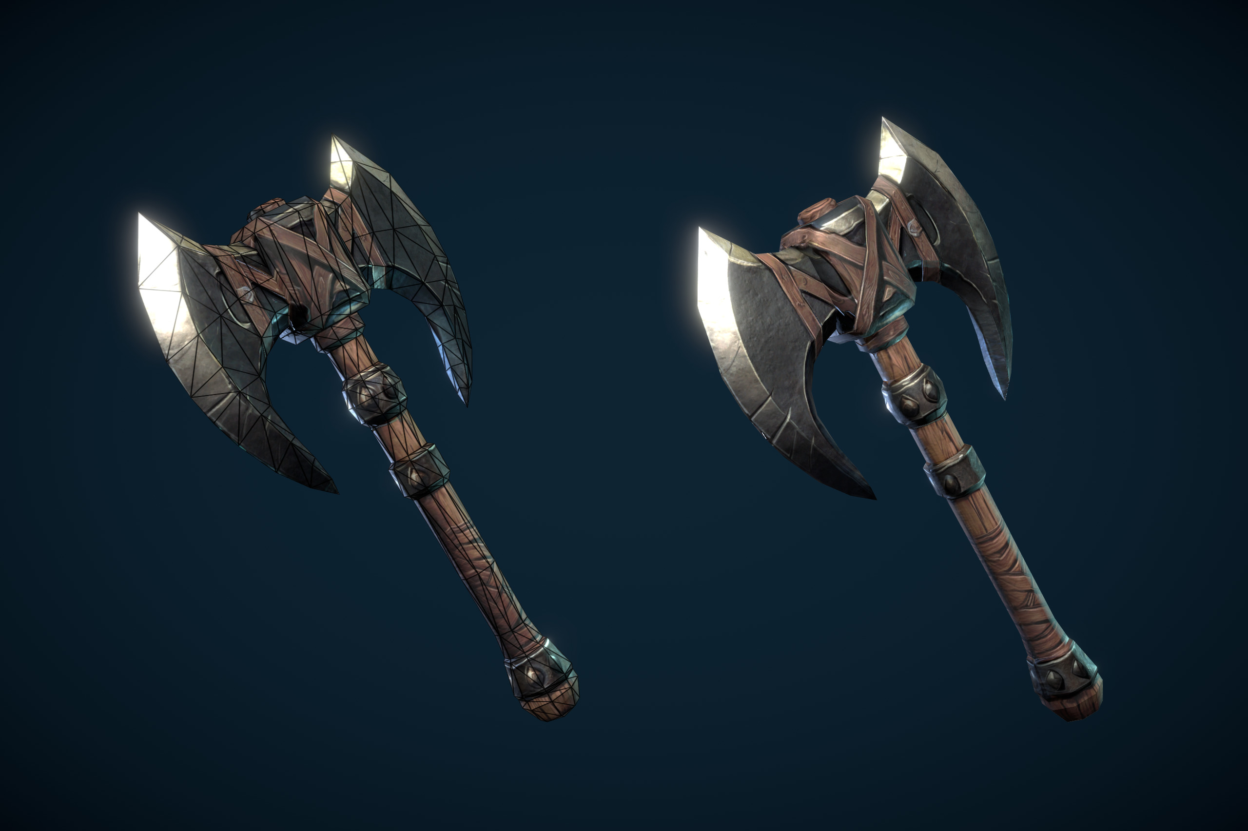 Stylized Human Barbarian Low-poly 3D model_7