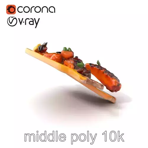 Ultimate BBQ Feast Wooden Boards Model Pack