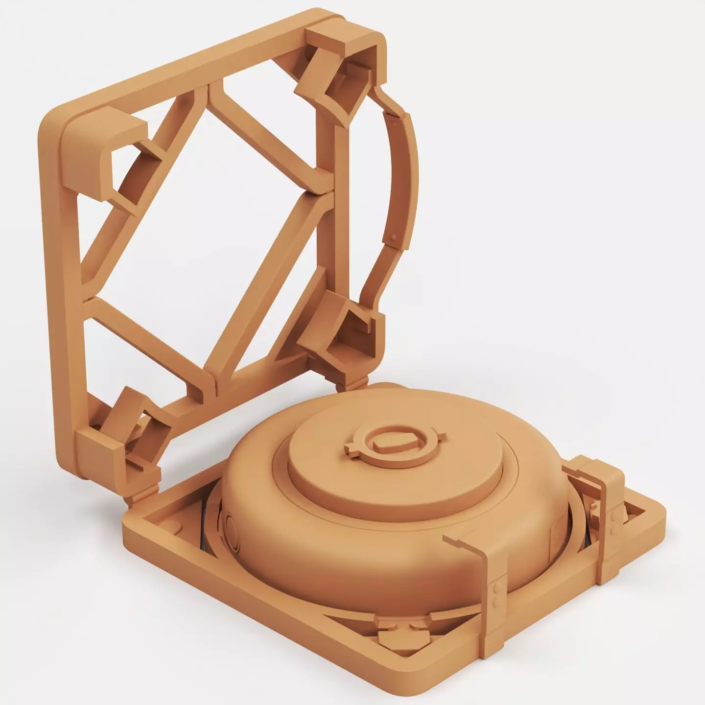 M6 antitank mine and mine frame 3D print model