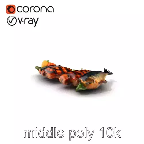 Gastronomic BBQ Menu Wooden Board model pack