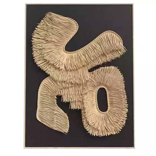 Restoration Hardware Elan Byrd  Raffia Art 