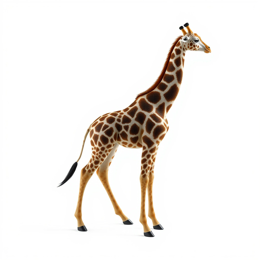 South African Giraffe Realistic Texture model pack Low-poly 3D model_4