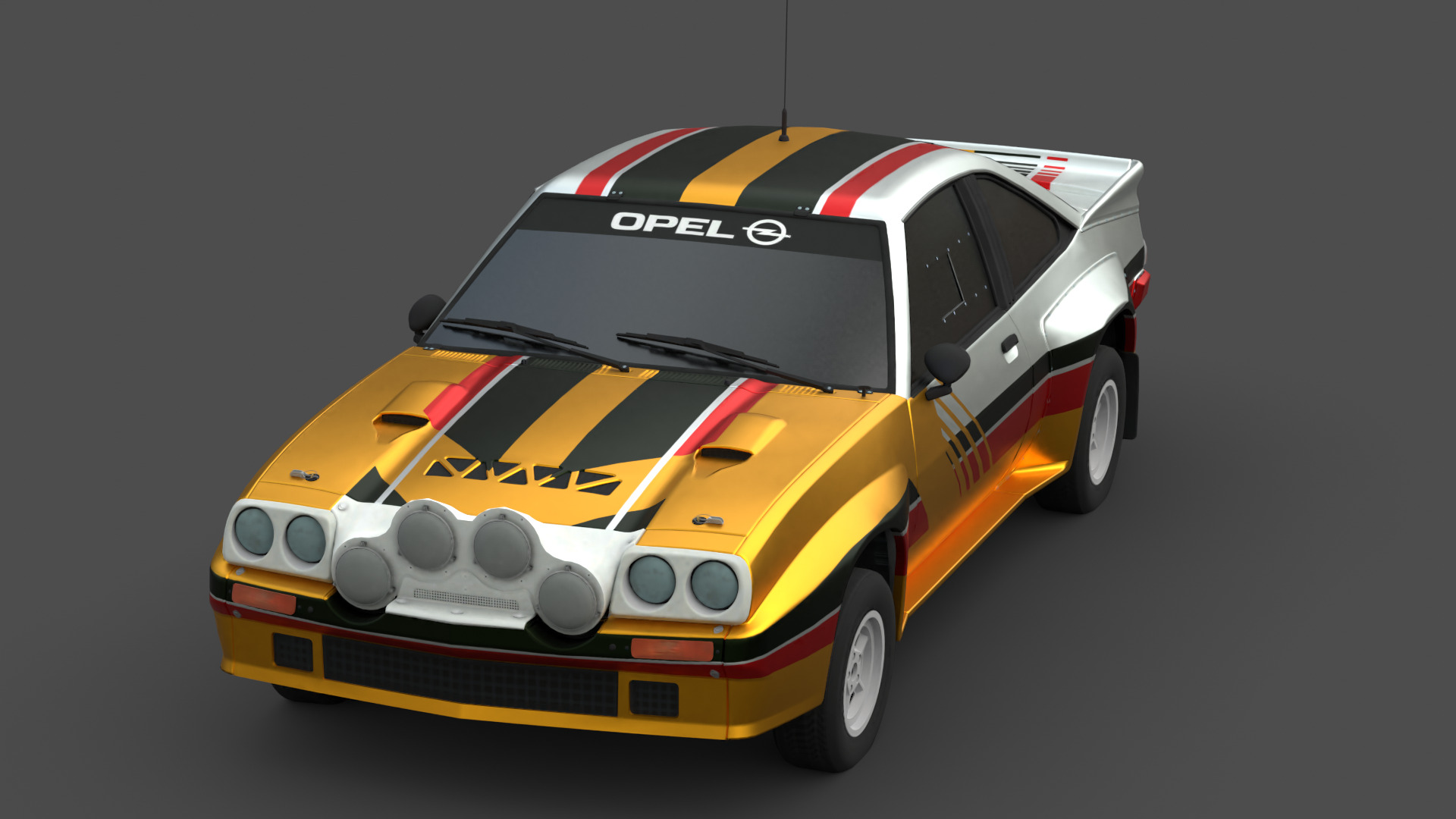 Opel Manta 400 3D Model High-Quality Detailed Design Low-poly 3D model_6