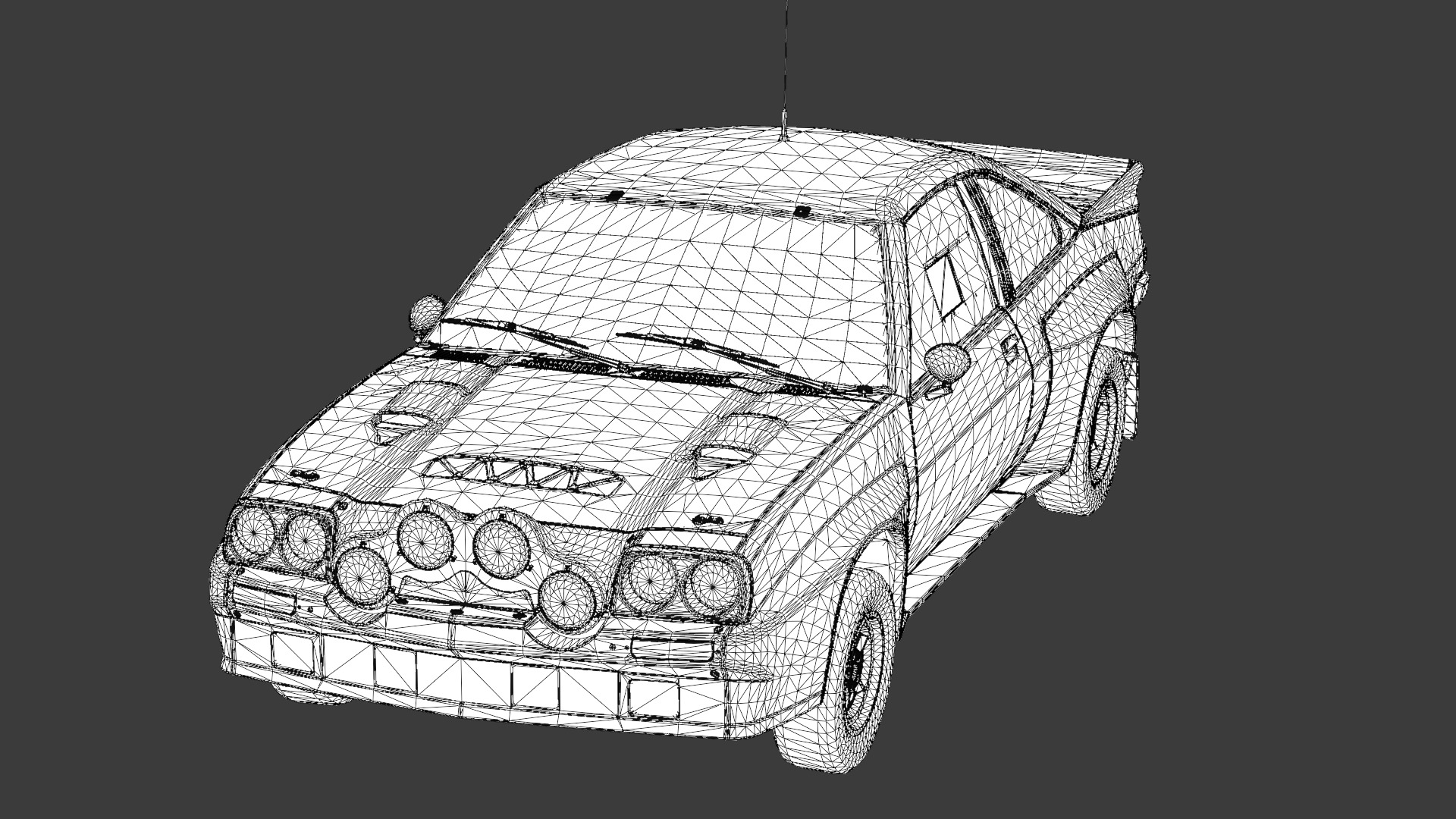 Opel Manta 400 3D Model High-Quality Detailed Design Low-poly 3D model_18