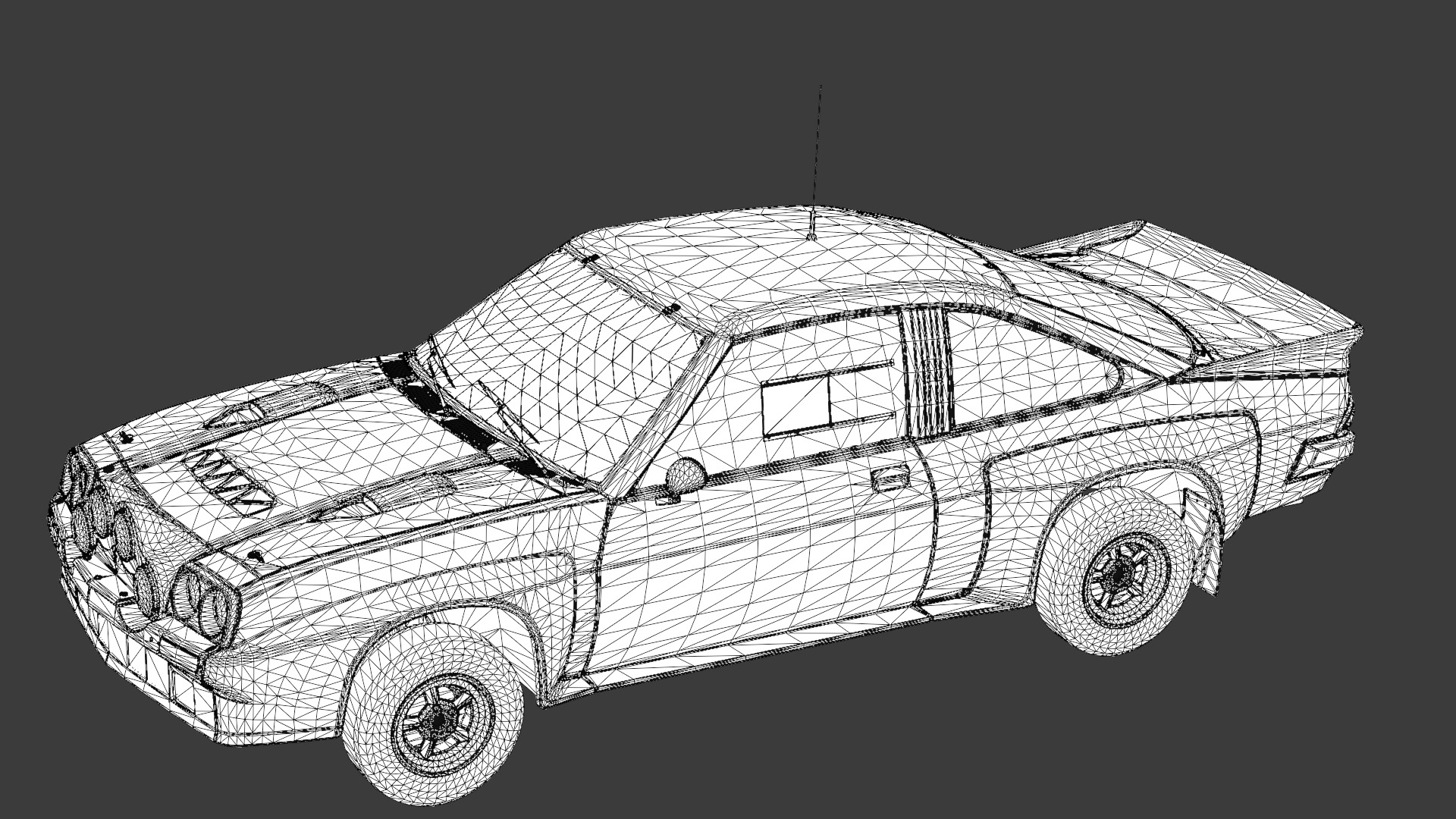 Opel Manta 400 3D Model High-Quality Detailed Design Low-poly 3D model_19