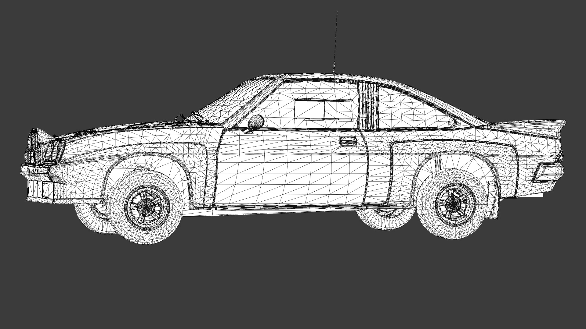 Opel Manta 400 3D Model High-Quality Detailed Design Low-poly 3D model_13
