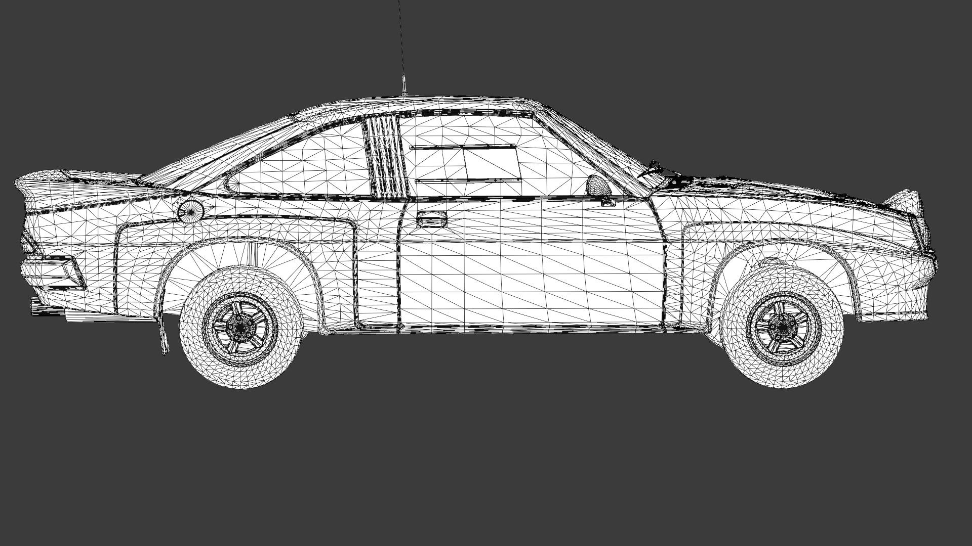 Opel Manta 400 3D Model High-Quality Detailed Design Low-poly 3D model_16