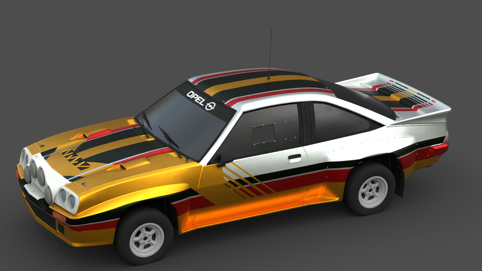 Opel Manta 400 3D Model High-Quality Detailed Design Low-poly 3D model_7