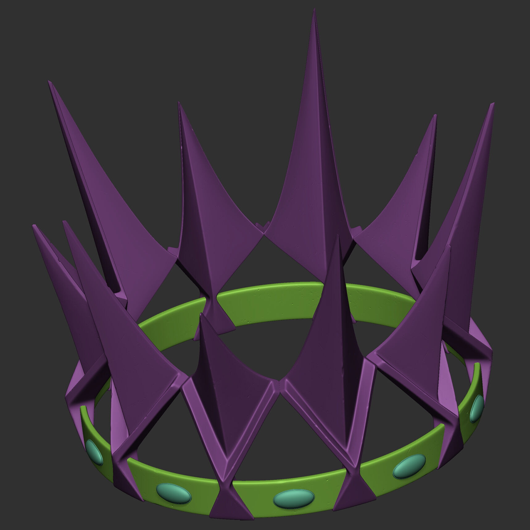Realistic Crowns set 2 ornate ring 3D model_22