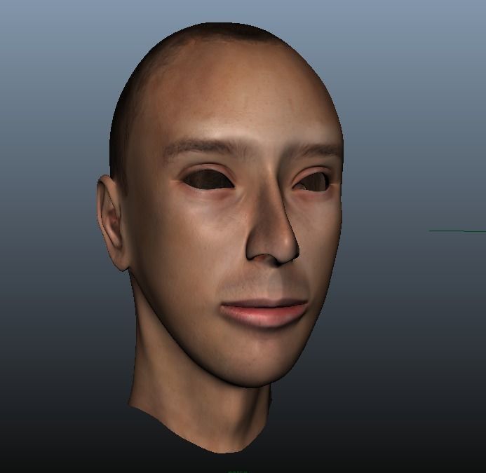 man head Free low-poly 3D model_0