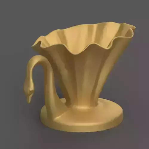 Elegant Swan planter- candy container - urn- candle holder