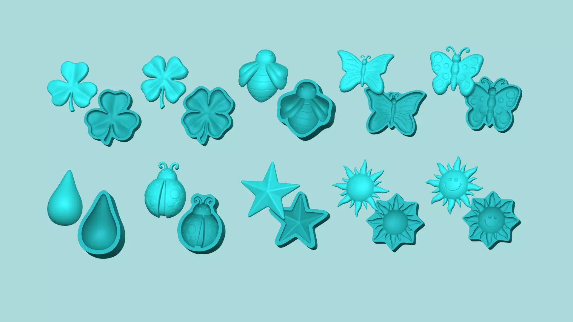 10 Spring Molds Collection - Silicon Maker - Template _0