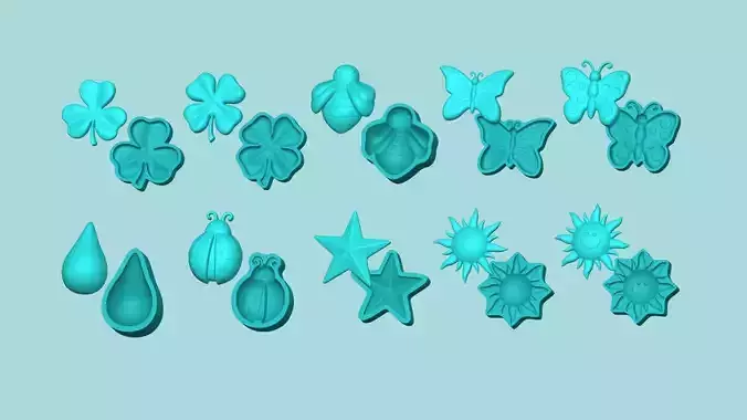 10 Spring Molds Collection - Silicon Maker - Template