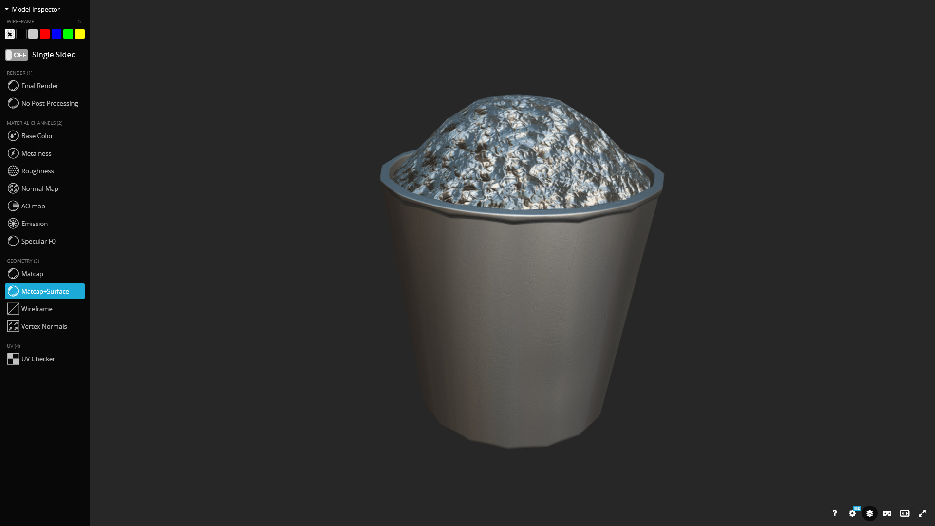 Popcorn Bucket 3D Model Low-poly 3D model_10