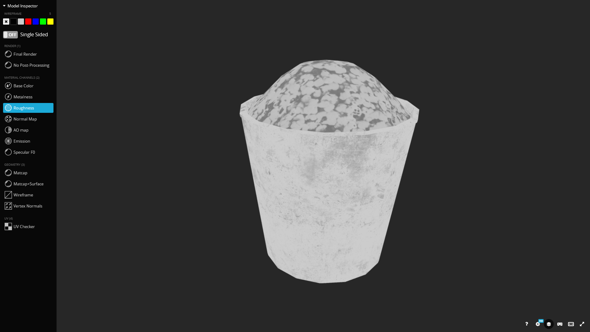 Popcorn Bucket 3D Model Low-poly 3D model_6