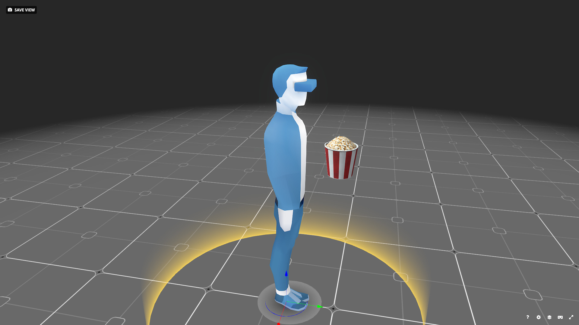 Popcorn Bucket 3D Model Low-poly 3D model_13