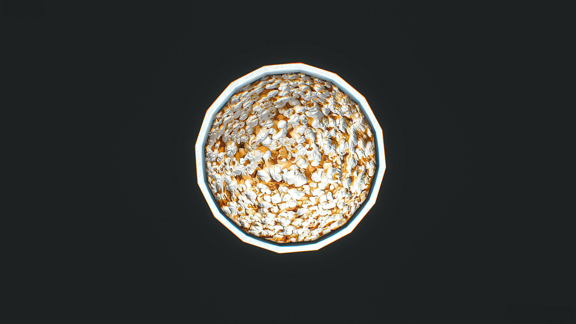 Popcorn Bucket 3D Model Low-poly 3D model_4